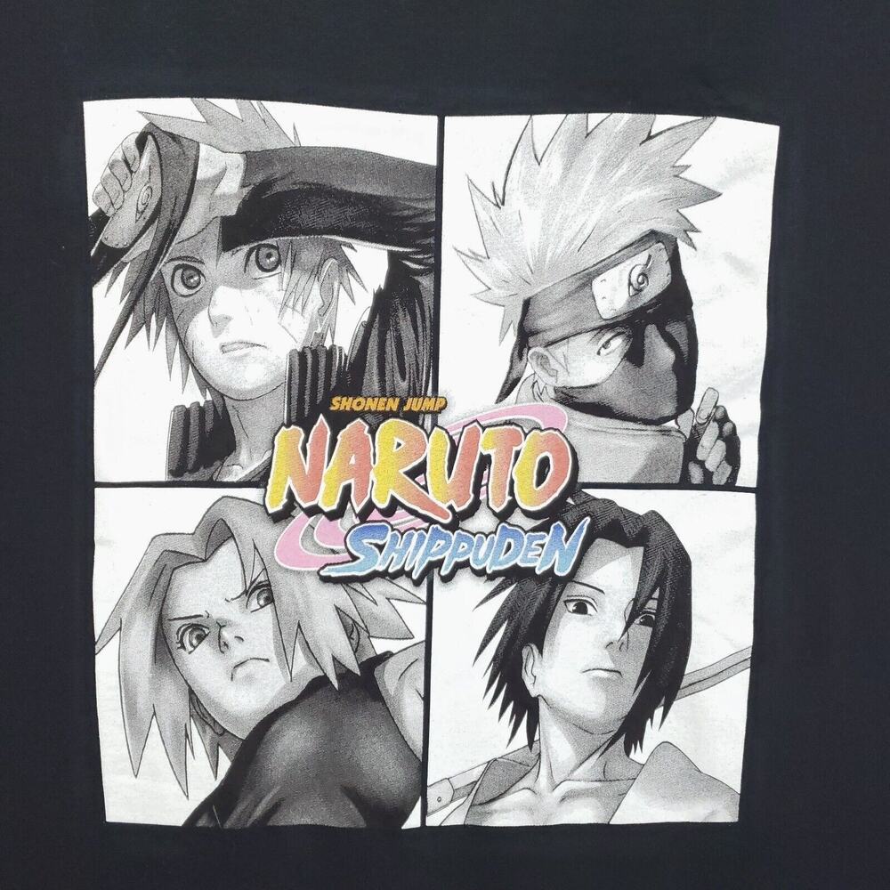 Naruto Shippuden Ripple Junction T-Shirt Mens XL Black 100% Cotton Crew Neck Tee - Picture 5 of 8